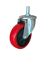 RHOMBUS Light Medium Duty 421 UNF 1/2" Screw Stem Red PU Castor RB-421A36100W8GS (Size 3"~5")