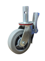 KERISA Heavy Duty Grey TPR Scaffolding Castor - 570160-TPR (Size 6" & 8")