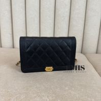 Chanel Caviar Wallet On Chain- Preloved Luxury Bag