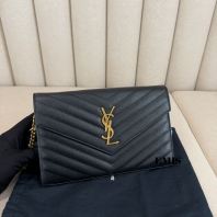 Ysl Classic Cassandre Wallet On Chian- Preloved Luxury Bag Ysl Classic Cassandre Wallet On Chian- Preloved Luxury Bag