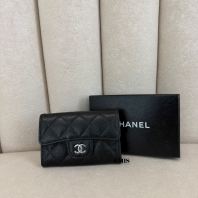 Chanel Caviar Classic Flap Card Holder- Preloved Luxury Wallet