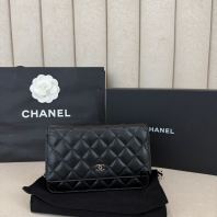 Chanel Caviar Classic Wallet On Chain- Preloved Luxury Bag