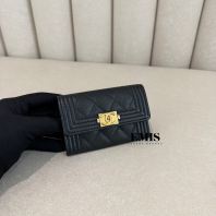 Chanel Caviar Leboy Card Holder- Preloved Luxury Wallet