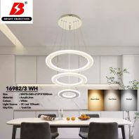 Modern Designer Pendant Lamp with 3 Colors and Remote - 16982/3-WH
