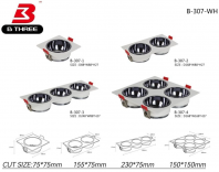 Eyeball Casing Black and Rose Gold B307/1-BK+RG (using GU10 bulb)