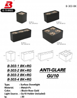 Surface Mounted Eyeball B303-BK+RG (Using GU10 Bulb) Surface Mounted Eyeball B303-BK+RG (Using GU10 Bulb)