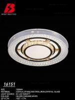 Crystal Ceiling Light with 3 Color Light - 16151/500 96W Crystal Ceiling Light with 3 Color Light - 16151/500 96W