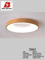 Modern Ceiling Light Wood Frame style with 3 Color Light - 15441 Modern Ceiling Light Wood Frame style with 3 Color Light - 15441
