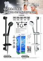 MITCO ULTRA BLAST SHOWER SET+SLIDING BAR MH-2000BK/MH-2000CR MITCO ULTRA BLAST SHOWER SET+SLIDING BAR MH-2000BK/MH-2000CR