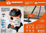 DAEWOO 30L Dust and Water Vacuum Cleaner DAVCW90-30L DAEWOO 30L Dust and Water Vacuum Cleaner DAVCW90-30L