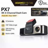 Adams Digital 4K Dash Cam 3 Channel Built in GPS WIFI App Rear Cam 1080P ADAS LDW 24H Recording PX7 Adams Digital 4K Dash Cam 3 Channel Built in GPS WIFI App Rear Cam 1080P ADAS LDW 24H Recording PX7