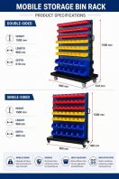 MOBILE STORAGE BIN RACK