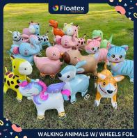 Walking Animal Foil Balloon with wheels standing Walking Animal Foil Balloon with wheels standing