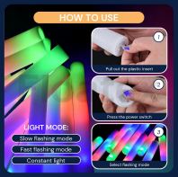 LED Glow Foam Stick | Flashing Light Stick | Concert Party Wedding Cheer Stick | 3 Light Modes LED Glow Foam Stick | Flashing Light Stick | Concert Party Wedding Cheer Stick | 3 Light Modes