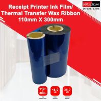 Receipt Printer Ink Film / Thermal Transfer Wax Ribbon-(110mm x 300mm)