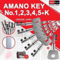 6 KUNCI* KUNCI AMANO No.1,2,3,4,5,K untuk Kunci Amano PR-600 1234 K Amano Station Key