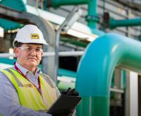 Cooling tower servicing inspection