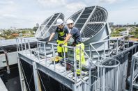 Cooling tower servicing system reliability