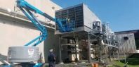 Industrial cooling tower servicing