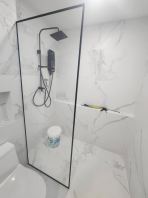 Tempered Glass Single Panel Shower Screen