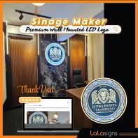 Custom Wall Mounted LED Logo Signage | Premium Office Signboard Klang