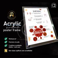 Acrylic Sandwich Poster Frame | Customize Size Acrylic Frame