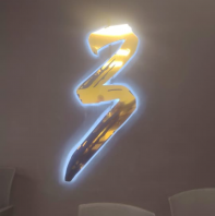 Stainless Steel Gold | Backlit Signage