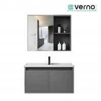 VERNO Bathroom Honeycomb Aluminium Basin Cabinet With Mirror Cabinet | VBC JL6002-60GY