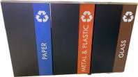 3 IN 1 RECTANGULAR FLIP TOP DUSTBIN