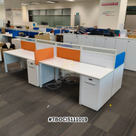Modern Office Workstation Desk with Pedestal Drawers & Partition Panels Modern Office Workstation Desk with Pedestal Drawers & Partition Panels