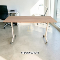Good Quality Wooden Flip Top Office Table | Metal Legs with Castors Good Quality Wooden Flip Top Office Table | Metal Legs with Castors