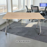Good Quality Wooden Flip-Top Office Table on Castors | Mobile Folding Training Table Good Quality Wooden Flip-Top Office Table on Castors | Mobile Folding Training Table