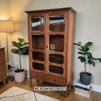 Heavy Vintage Premium Quality Rustic Design Solid Teak Wood Display Cabinet Heavy Vintage Premium Quality Rustic Design Solid Teak Wood Display Cabinet