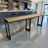 Heavy Good Quality Long Solid Birch Wood Bar Table Heavy Good Quality Long Solid Birch Wood Bar Table