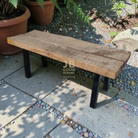 加厚优质粗犷工业风实木长凳 金属腿 加厚优质粗犷工业风实木长凳 金属腿