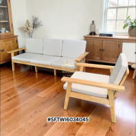 Rubber Wood 3+1 Sofa