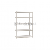 Boltless Rack with Metal Board Shelves (Beige White)