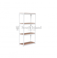 Boltless Rack with MDF Board Shelves (Beige White)