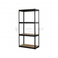 Boltless Rack with 4 Shelves MDF Board (Black)