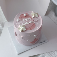 Pink Petals Painting Design Cake