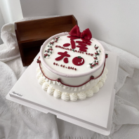 ��Ǩ֮ϲ Housewarming Cake Design Fondant Ribbon and Wording