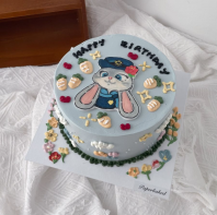 Zootopia Judy & Nick Sugar Printing Cake Design