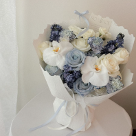 Misty Blue Mixed Flower Bouquet (Pre-order at least 2days in advance)