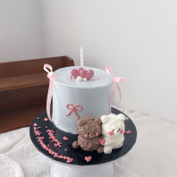 Couple Cute Bear Cake Design