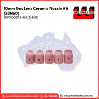 AUSTWELD 10MM GAS LENS CERAMIC NOZZLE #6 (53N60) (WP900012-G6(S-NN))