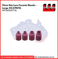 AUSTWELD 13MM GAS LENS CERAMIC NOZZLE - LARGE #8 (57N74) (WP2600017-8L)