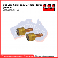 AUSTWELD GAS LENS COLLET BODY 2.4MM - Large (45V64) (WP2600001-2.4L)