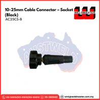 AUSTWELD 10-25mm CABLE CONNECTOR - SOCKET (Black) (AC25CS-B)
