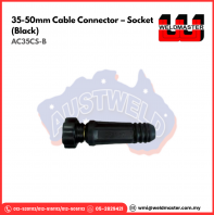 AUSTWELD 35-50mm CABLE CONNECTOR - SOCKET (Black) (AC35CS-B)