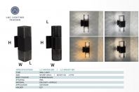 LCWA307 & 308-BK E27 OUTDOOR WALL LIGHT